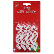 Outdoor gutter hooks for hanging holiday lights 16pk