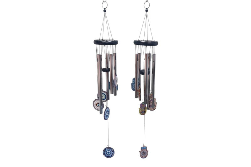 Assorted Hamsa hand evil eye hanging chime 60cm