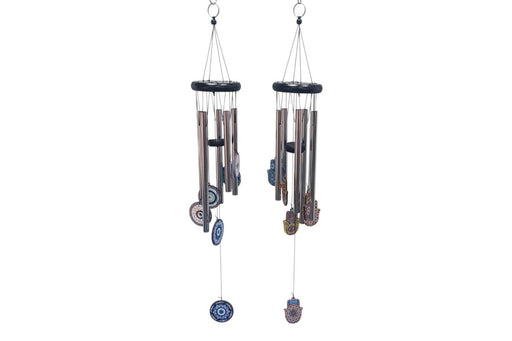 Assorted Hamsa hand evil eye hanging chime 60cm