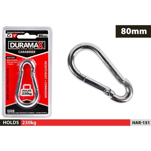 8x80mm heavy duty utility carabiner hook