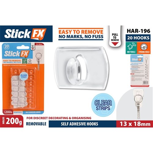 Micro adhesive hooks 200g capacity