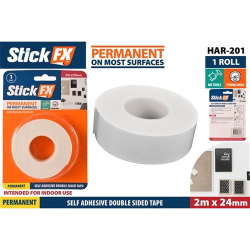 Roll of double sided foam mounting tape 24mm