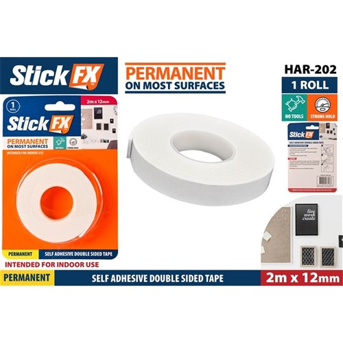 Roll of double sided foam mounting tape 12mm