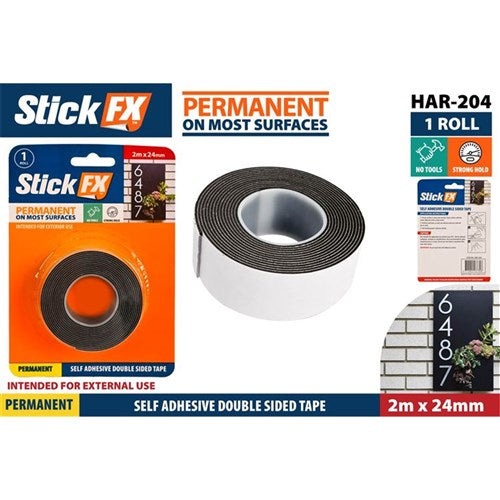 24mm wide double sided exterior mounting tape