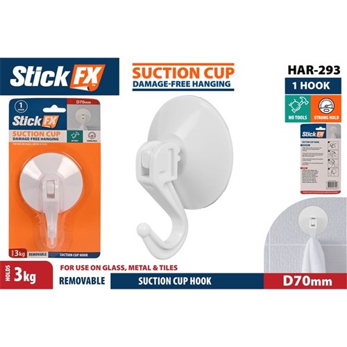 Large heavy duty suction cup hook