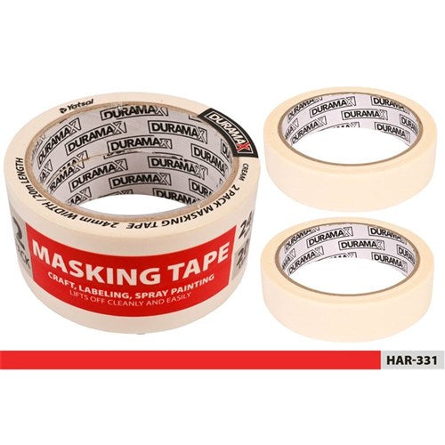 Masking tape 24mm x 20m two pack