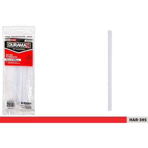 Pack of 12 clear hot glue sticks 7mm