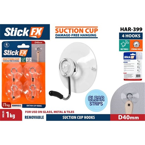 Small suction cup hooks 1kg limit
