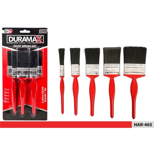 Five piece paint brush set