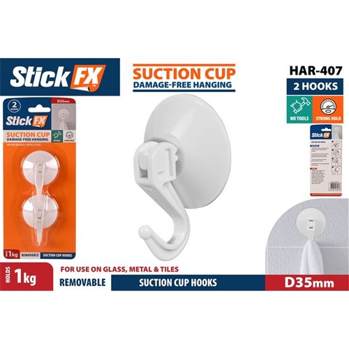 Small suction cup hook 1kg capacity