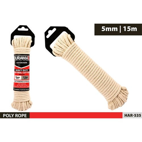 Cotton rope 5mm x 15m