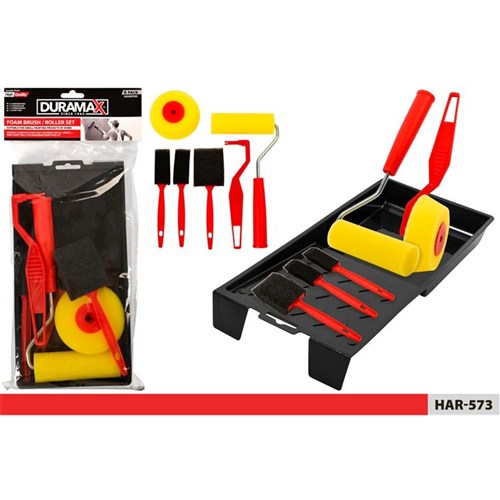 Six piece home painting set with paint tray