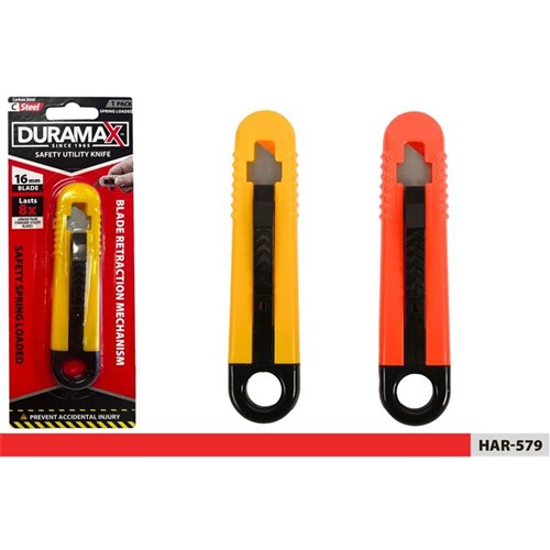 Yellow box cutter utility knife