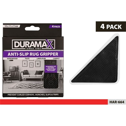 Self adhesive rug grippers 15x11cm four pack