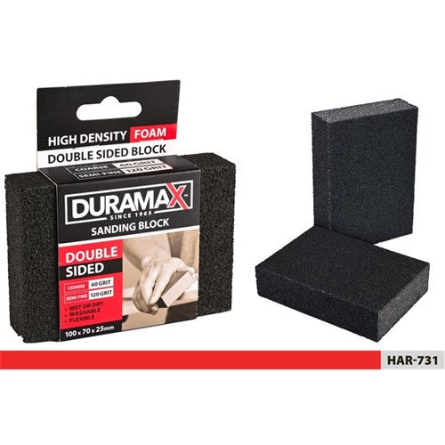 Flexible foam core sanding block sponge