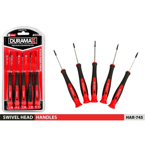 5 piece precision screwdriver set with magnetic tips