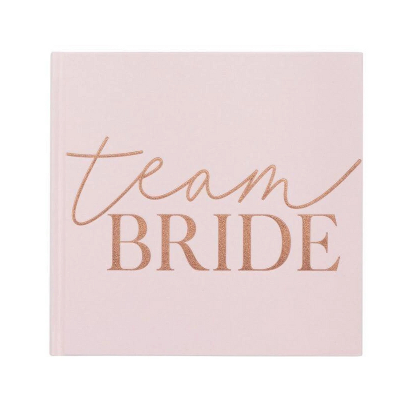 Hen Party Blush Velvet Team Bride Guest Book