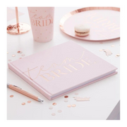 Hen Party Blush Velvet Team Bride Guest Book