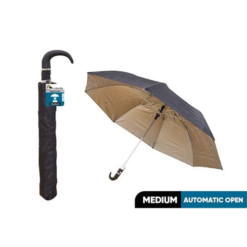 Black automatic compact umbrella