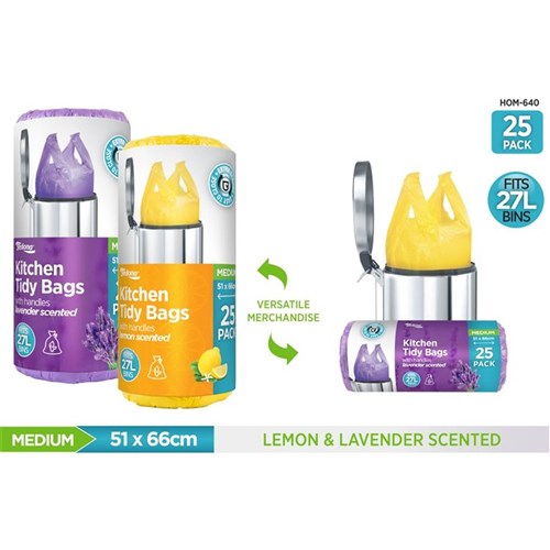 Scented bin liners with handles 27L
