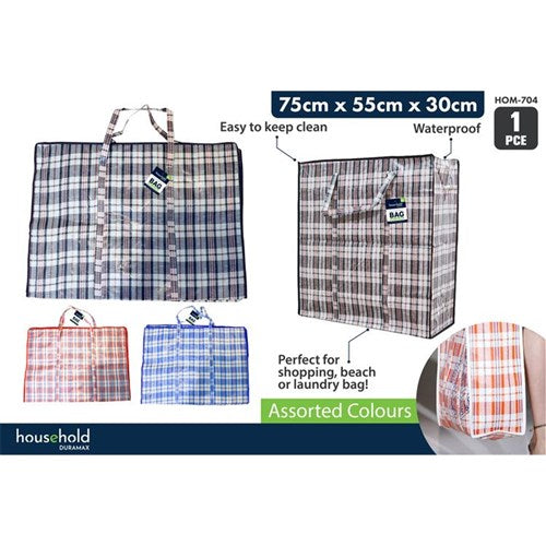 Extra large striped shopping bag