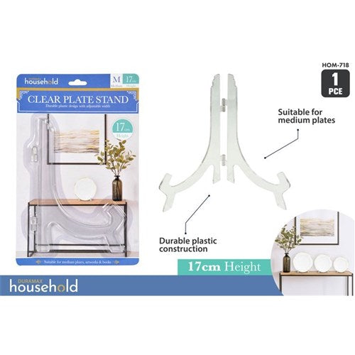 17cm medium clear acrylic plate stand