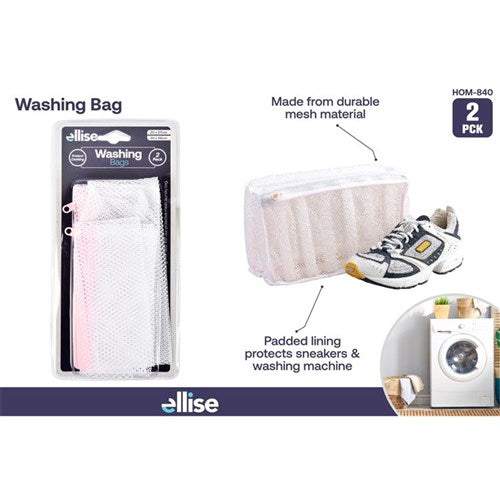 Laundry washing bags in two assorted sizes