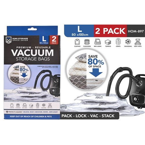 2 pack large vacuum storage bags