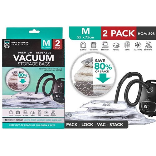 2 pack medium vacuum storage bags