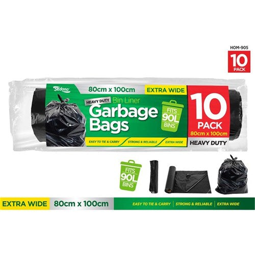 Large 90 litre bin liner garbage bag 80x100cm