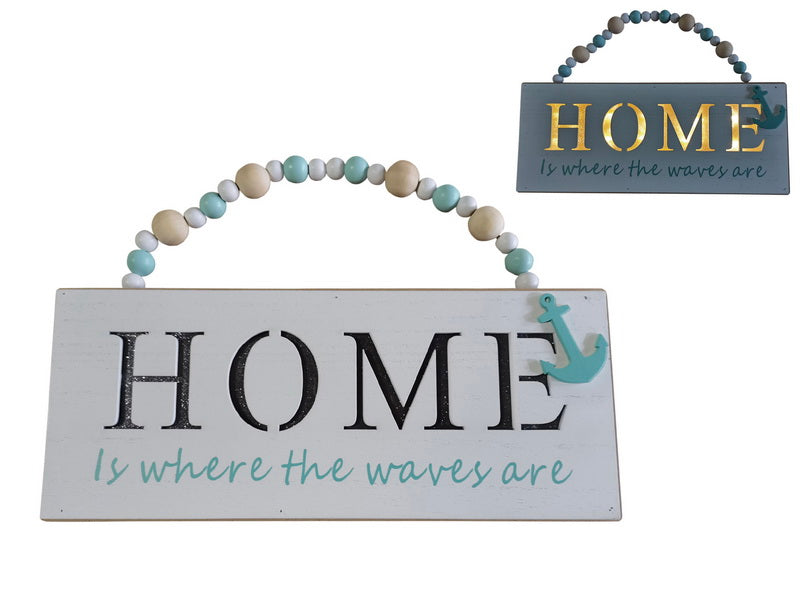 Light up beaded wall hanging with Home sign