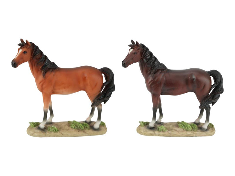 Standing Horse on Base 2 Assorted 21cm