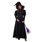 Black Witch Costume with Hat and Dress