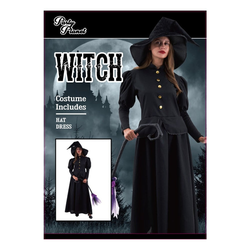 Black Witch Costume with Hat and Dress
