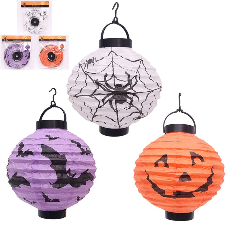 20cm LED paper Halloween lantern