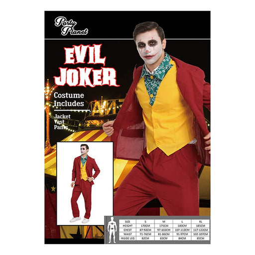 Men joker suit costume purple and green