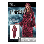 Women’s hooded vampiress dress costume