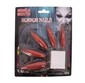 Red press-on vampiress nails