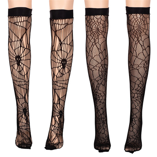 Spiderweb patterned tights for adults