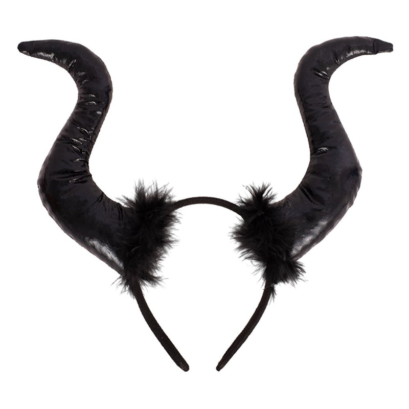 Black horned headband costume accessory