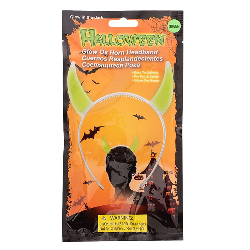 Glow in the dark devil horns headband