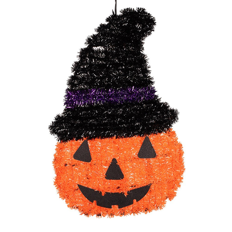 Hanging Tinsel Pumpkin