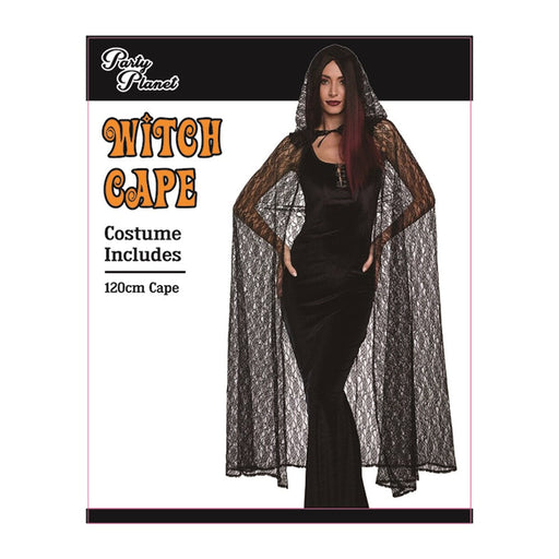 120cm Black Witch Cape