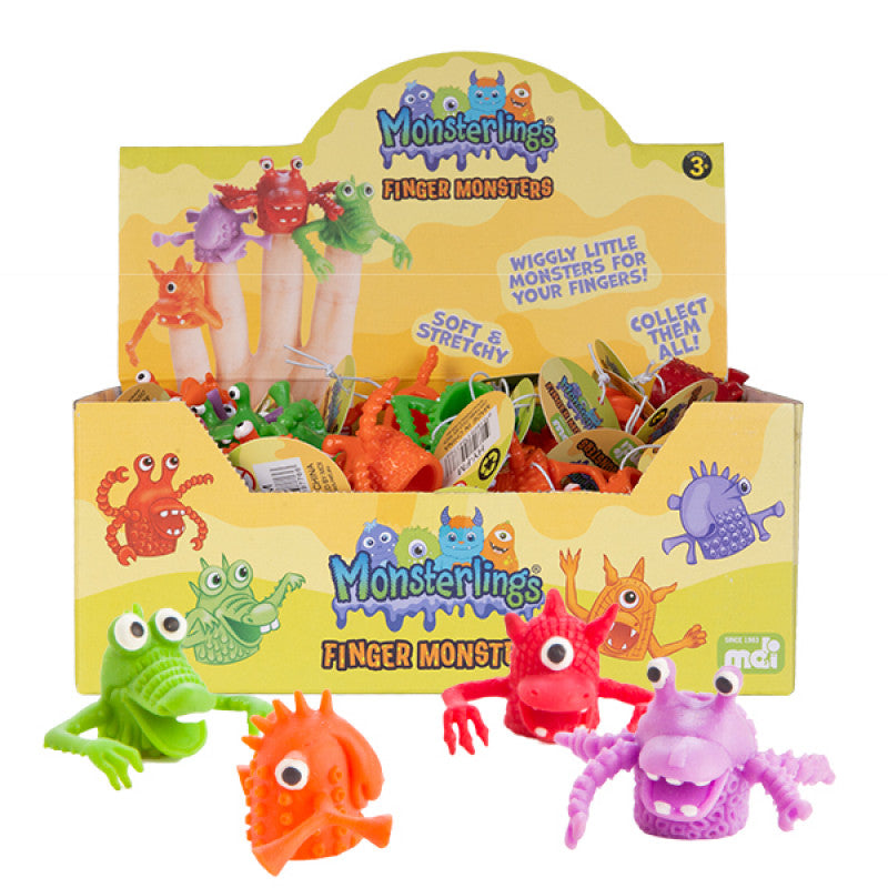 Rubber finger puppet monster