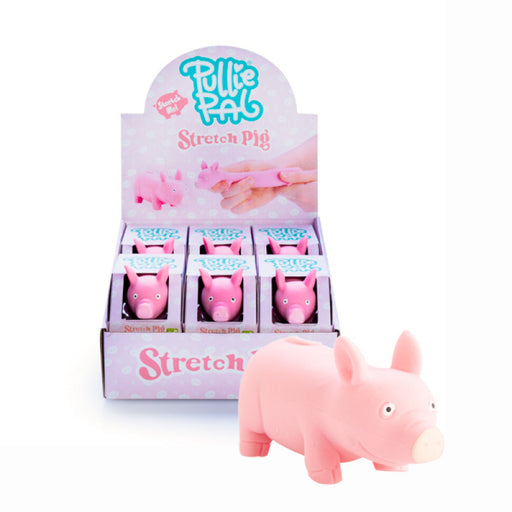 Stretchy pink pig toy