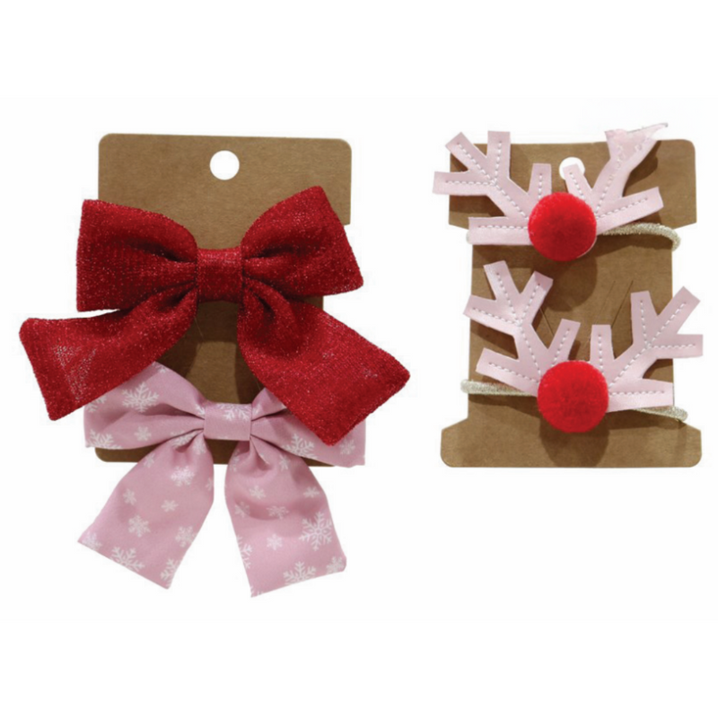 Ronis Hair Elastic Red/Pink 2pk 2 Asstd