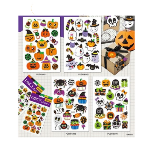 Ronis Halloween Glitter Sticker 4 Asstd