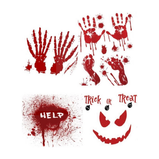 Ronis Halloween Window Sticker 4 Asstd