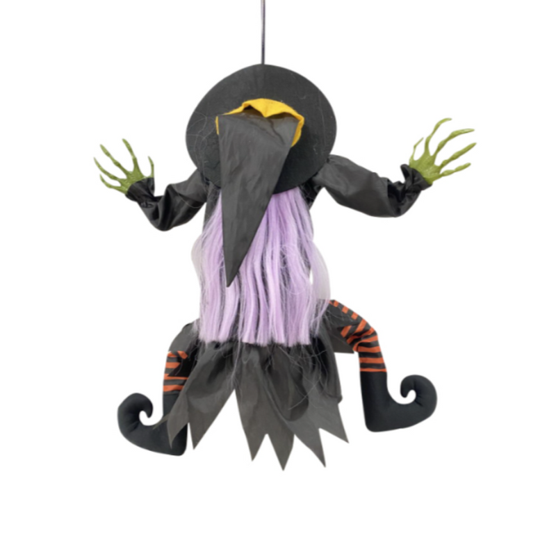 Animated Hanging Witch Battery Operated 75Cm