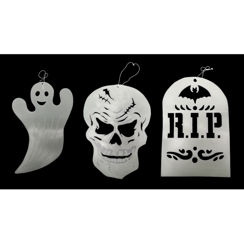 Halloween G.I.D. Hanging Plaque 3 Asstd